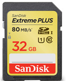 SanDisk Extreme� PLUS SDHC� UHS-I card 32GB